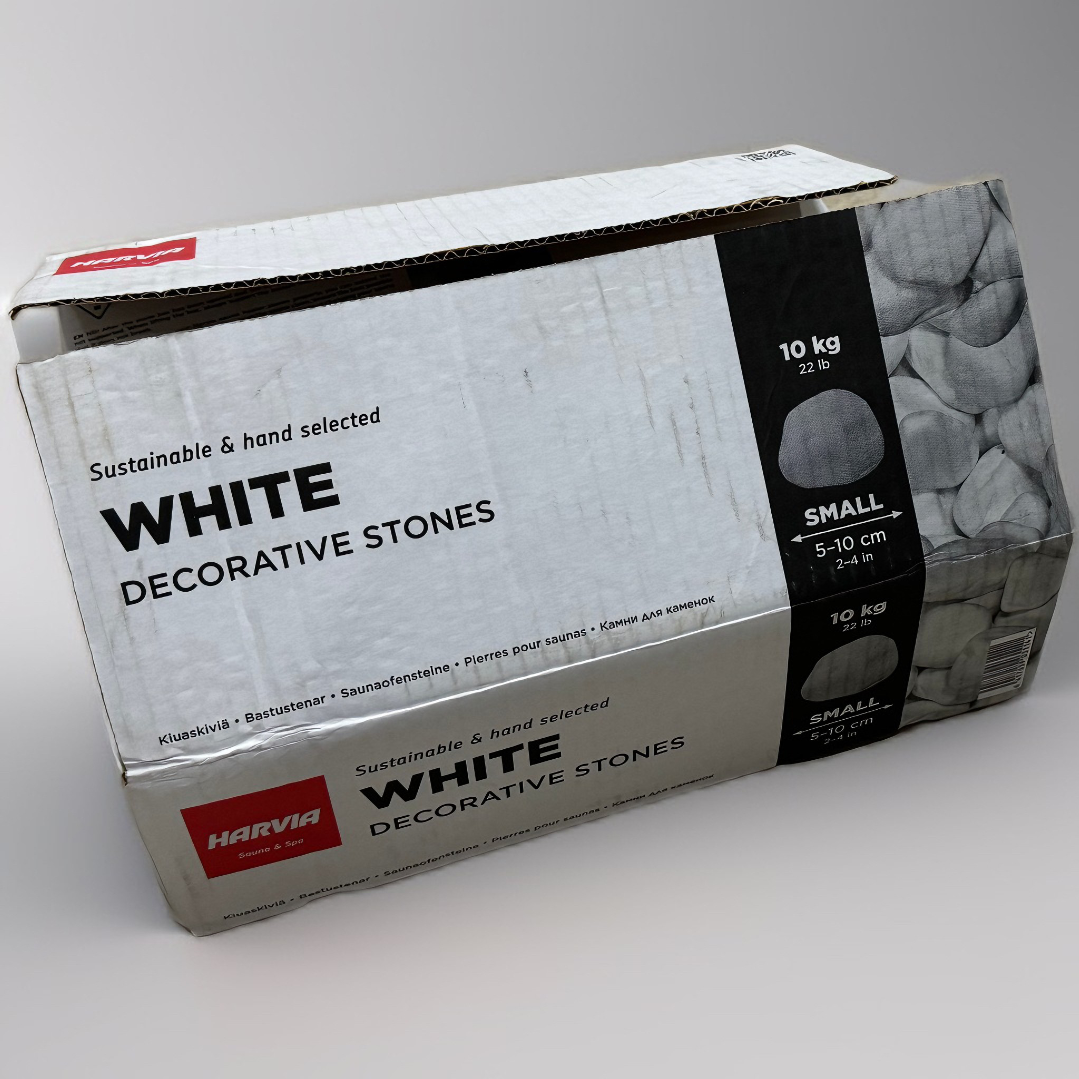 Камни для каменки декоративные белые. Decorative stones white 10 kg