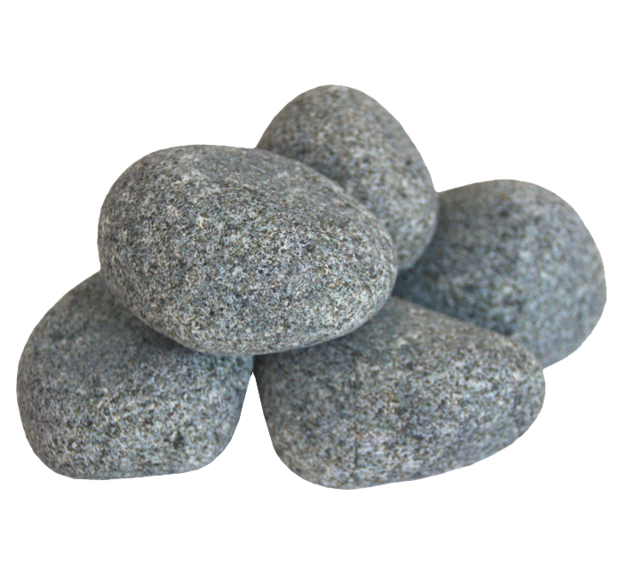 Камни для каменки округлые. Sauna heater stones rounded 15 kg, under 10 cm